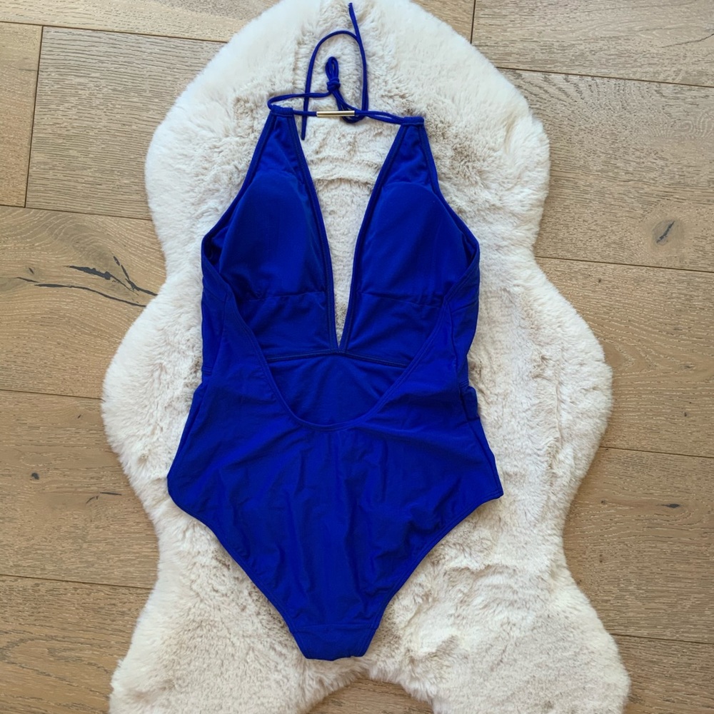 Ted Baker Bright Blue Halter Swimsuit Size 12 - Picture 5 of 6